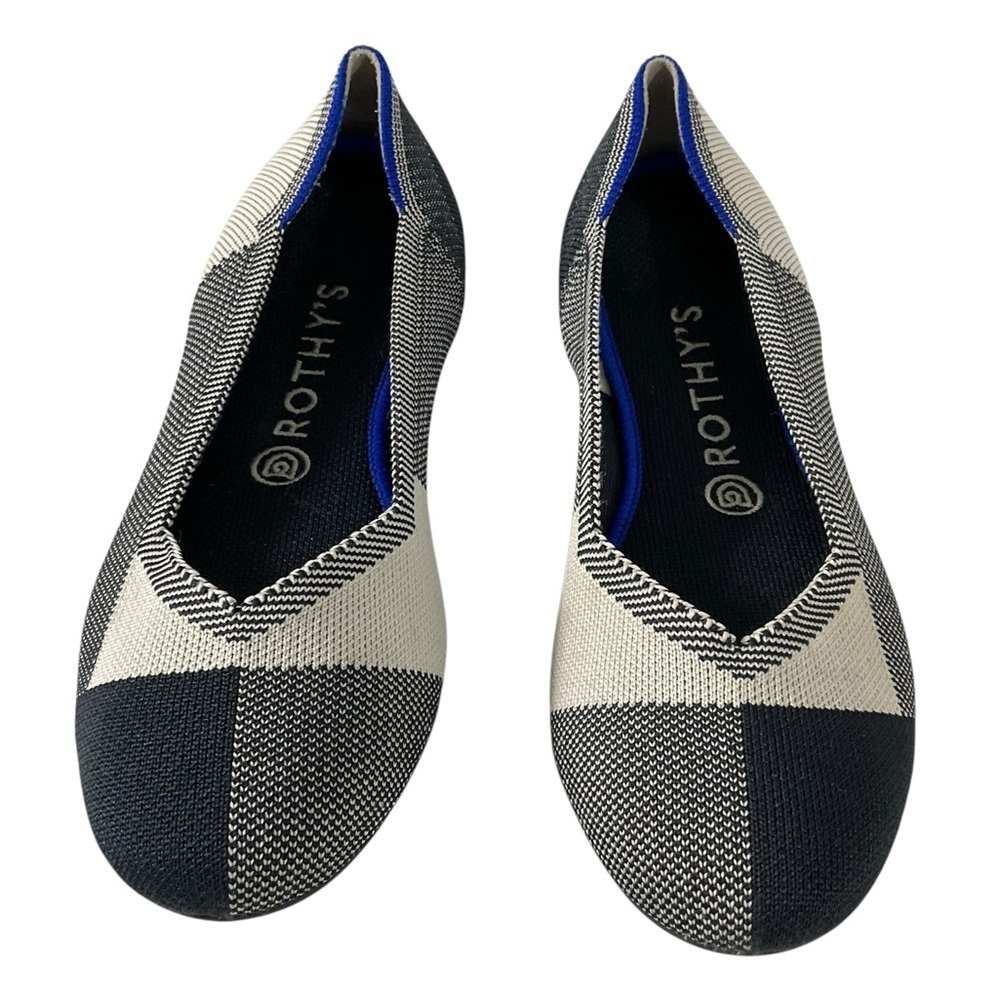Rothy’s The Flat Captoe Black Size 8.5 Knit Round Toe Eco-Friendly Retired style - Picture 2 of 13